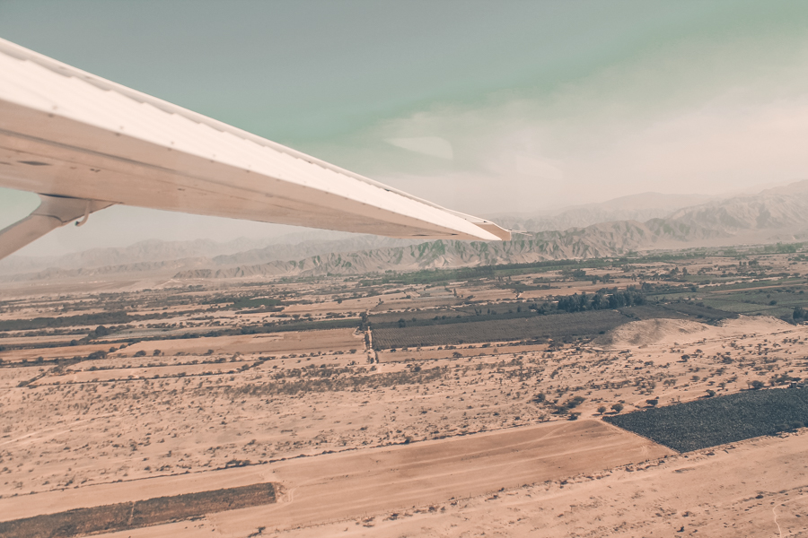 Flying over the Nazca desert before getting the chance to see the Nazca Lines from a birds-eye view