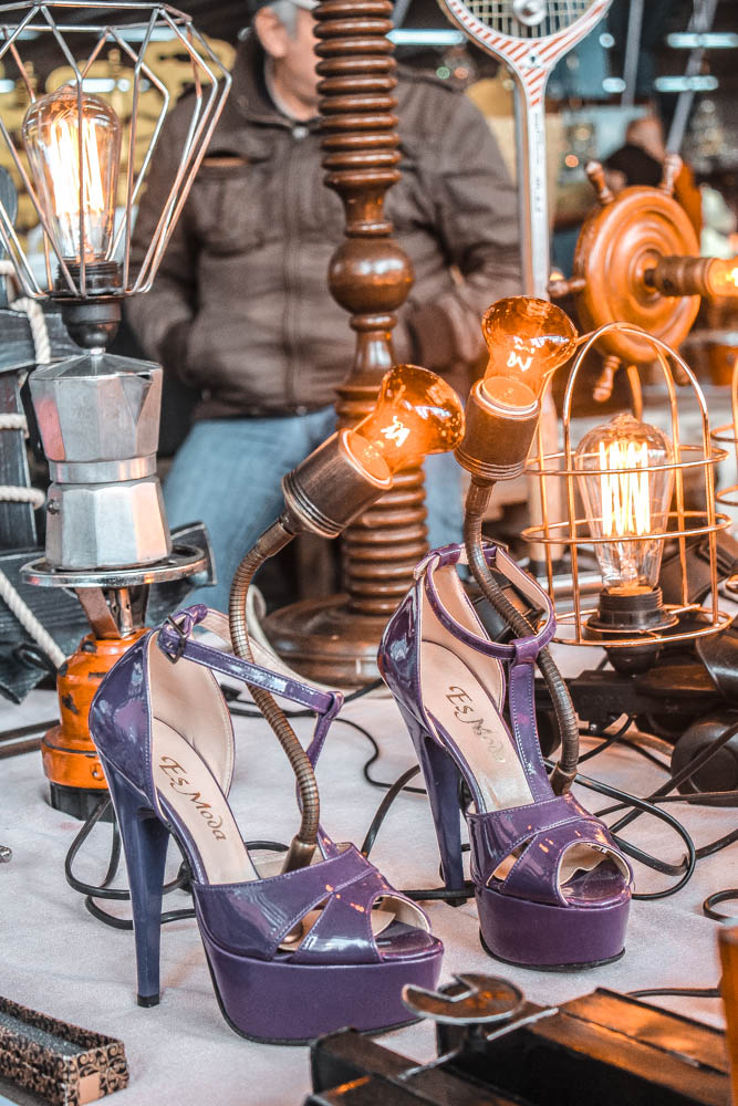 Things to do in Istanbul (1 of 1)-2 We loved exploring local flea markets and finding all sorts of quirky stuff like these high heel lamps in Istanbul!
