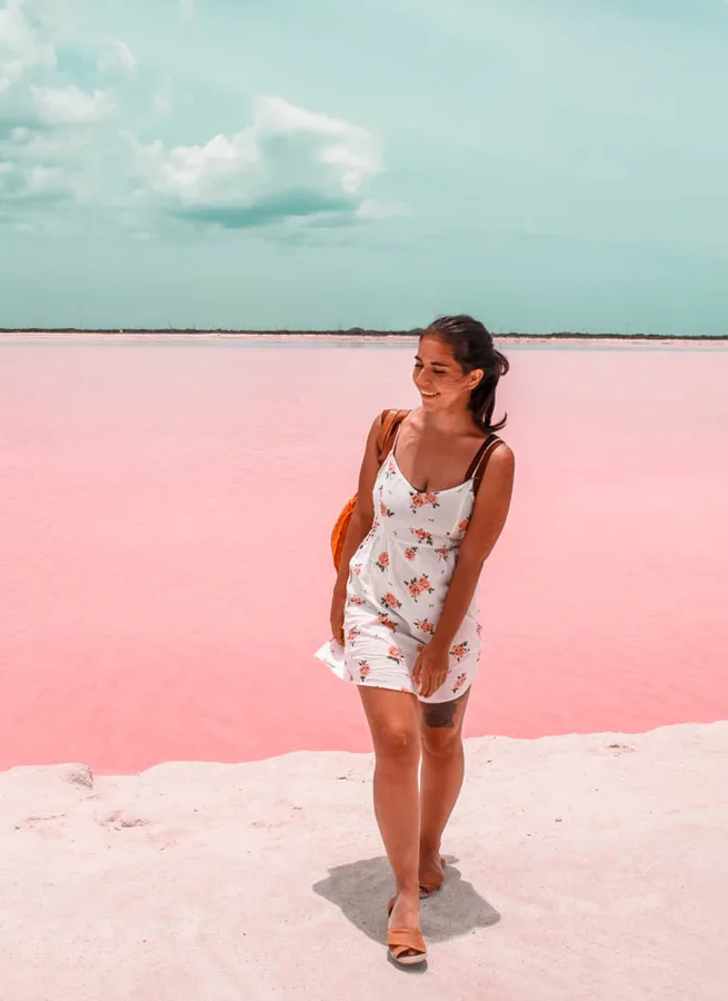 mexico pink lake