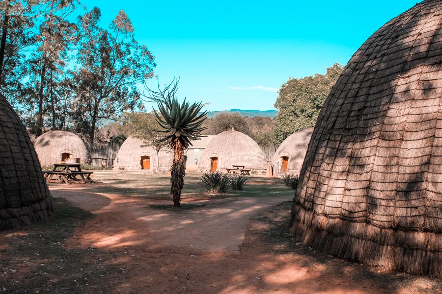 Traditional Huts at Beehive Village in Mlilwane Forest Reserve in Swaziland