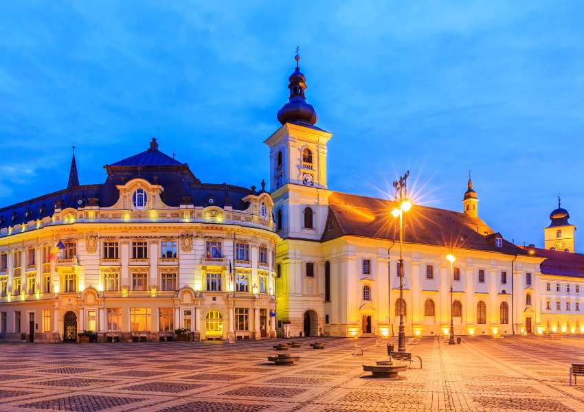 Evening in Sibiu, Romania : r/europe