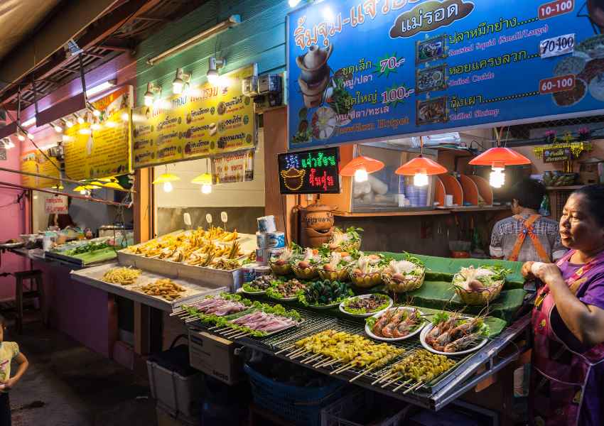 Vegetarian Street Food In Bangkok Stall 